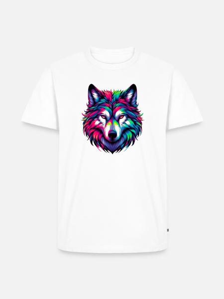 Wolf - Men's Premium Organic T-Shirt - white