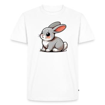 Rabbit - Men's Premium Organic T-Shirt - white - Front - Nico (187cm)