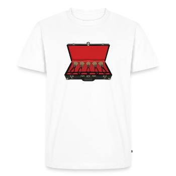 Handbells Carrying Set Case Vintage - Men's Premium Organic T-Shirt - white - Front - Nico (187cm)
