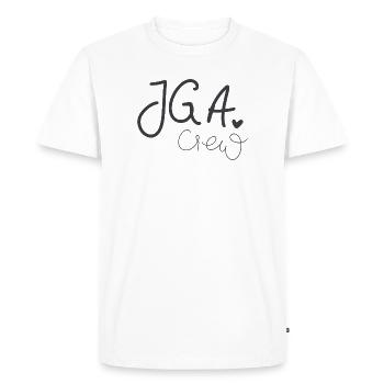 JGA Crew: Bachelor Party Tee - Men's Premium Organic T-Shirt - white - Front - Nico (187cm)