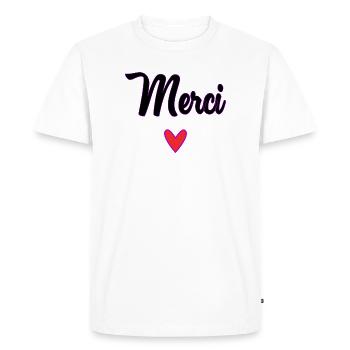 MASTER. MASTER. THANK YOU. THANK YOU, MASTER. MASTER - Men's Premium Organic T-Shirt - white - Front - Nico (187cm)