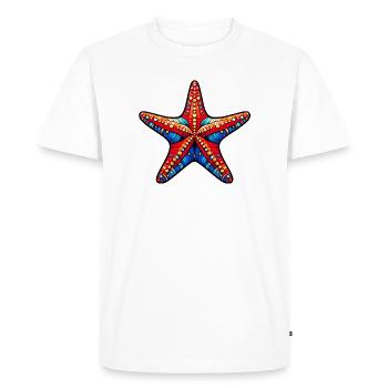Starfish - Men's Premium Organic T-Shirt - white - Front - Nico (187cm)