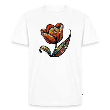 Tulipe - T-shirt Premium bio Homme - blanc - Devant - Nico (187cm)