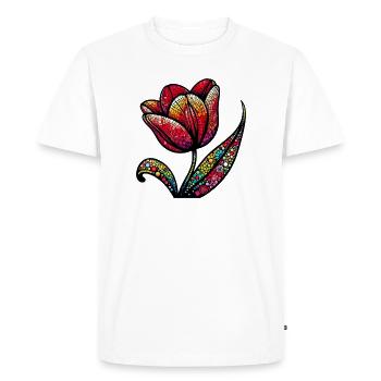 Tulip - Men's Premium Organic T-Shirt - white - Front - Nico (187cm)