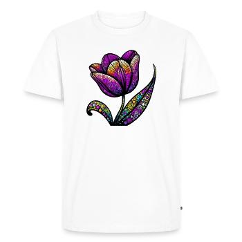 Tulip - Men's Premium Organic T-Shirt - white - Front - Nico (187cm)