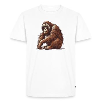 Orang-outan - T-shirt Premium bio Homme - blanc - Devant - Nico (187cm)