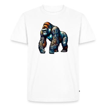 Gorilla - Men's Premium Organic T-Shirt - white - Front - Nico (187cm)