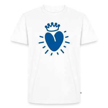 Cœur brillant – Le roi de l’amour et de la tendres - T-shirt Premium bio Homme - blanc - Devant - Nico (187cm)