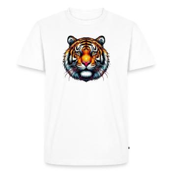 Tigre - T-shirt Premium bio Homme - blanc - Devant - Nico (187cm)