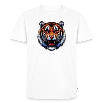 Tigre - T-shirt Premium bio Homme - blanc - Devant - Nico (187cm)