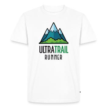 Coureur d’ultra-trail - T-shirt Premium bio Homme - blanc - Devant - Nico (187cm)