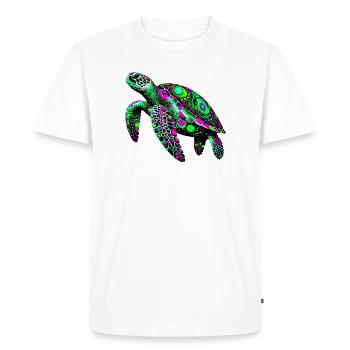 Tortue - T-shirt Premium bio Homme - blanc - Devant - Nico (187cm)