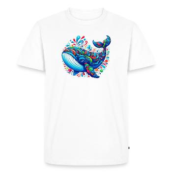 Baleine - T-shirt Premium bio Homme - blanc - Devant - Nico (187cm)