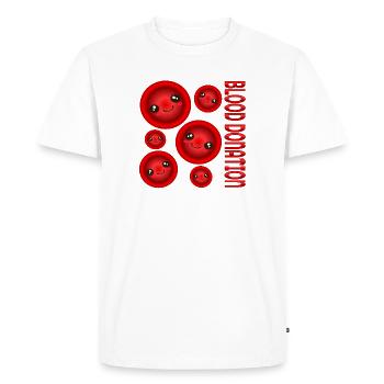 BLOOD DONATION Donors - Men's Premium Organic T-Shirt - white - Front - Nico (187cm)