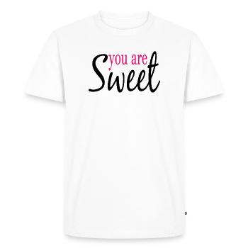 Inspiring motivational message on design - Men's Premium Organic T-Shirt - white - Front - Nico (187cm)