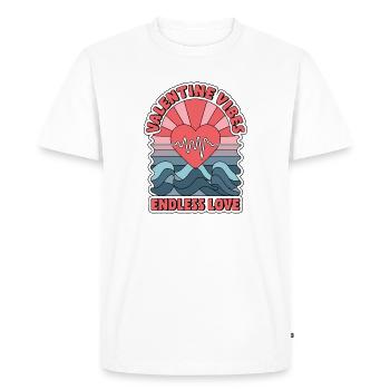 Ambiance de la Saint-Valentin pour les amoureux le jour de la Saint-Valentin - T-shirt Premium bio Homme - blanc - Devant - Nico (187cm)