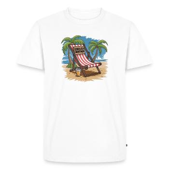 Pensioner 2025 Saying Finally Pensioner Pension Grandpa - Men's Premium Organic T-Shirt - white - Front - Nico (187cm)
