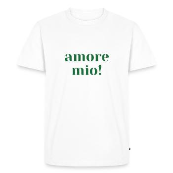 Amore Mio Disant Italie Cadeau Fille Italienne - T-shirt Premium bio Homme - blanc - Devant - Nico (187cm)