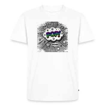 POP Clouds Style Pop Art + Spectre de couleurs - T-shirt Premium bio Homme - blanc - Devant - Nico (187cm)
