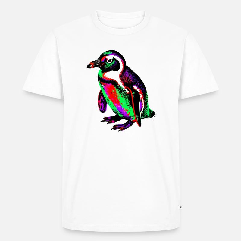 Pinguin - Männer Premium Bio T-Shirt - Weiß