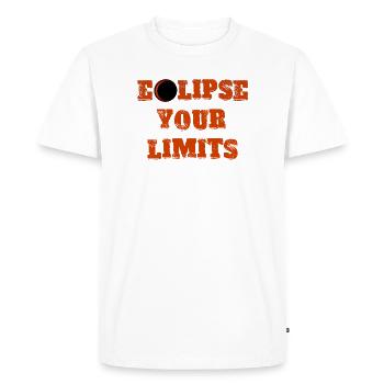 Eclipse your limits 2025 - T-shirt Premium bio Homme - blanc - Devant - Nico (187cm)