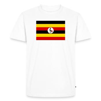 Ouganda - T-shirt Premium bio Homme - blanc - Devant - Nico (187cm)