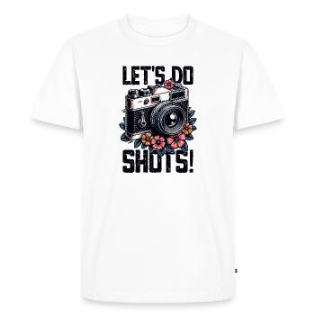 Faisons des prises de vue photographe appareil photo disant pour - T-shirt Premium bio Homme - blanc - Devant - Nico (187cm)