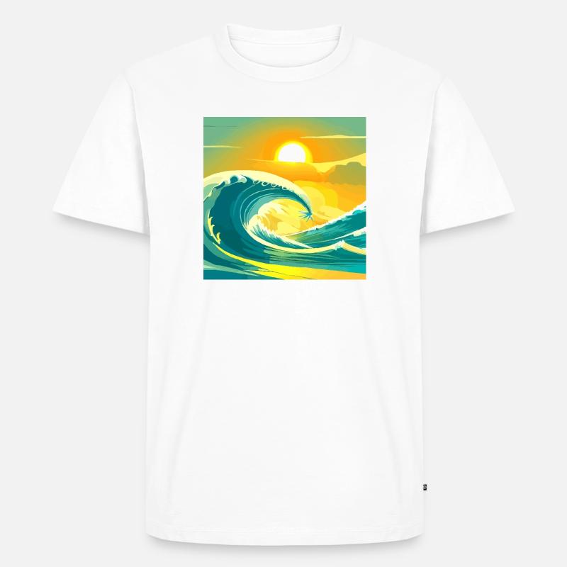 Sea Sun - Männer Premium Bio T-Shirt - Weiß
