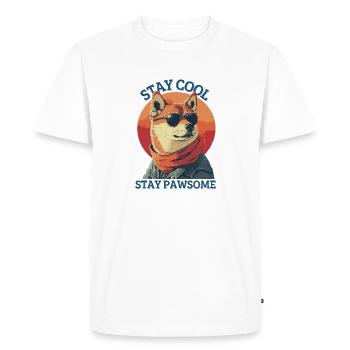 Shiba Inu Chien - T-shirt Premium bio Homme - blanc - Devant - Nico (187cm)