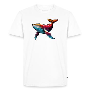 Baleine - T-shirt Premium bio Homme - blanc - Devant - Nico (187cm)