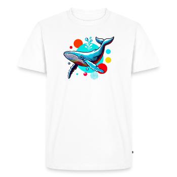 Baleine - T-shirt Premium bio Homme - blanc - Devant - Nico (187cm)