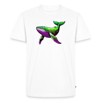 Baleine - T-shirt Premium bio Homme - blanc - Devant - Nico (187cm)