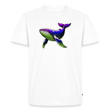 Baleine - T-shirt Premium bio Homme - blanc - Devant - Nico (187cm)