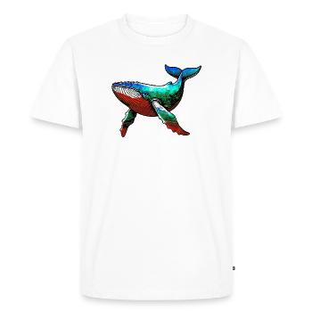 Baleine - T-shirt Premium bio Homme - blanc - Devant - Nico (187cm)