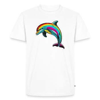 Dauphin - T-shirt Premium bio Homme - blanc - Devant - Nico (187cm)