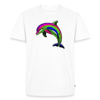 Dauphin - T-shirt Premium bio Homme - blanc - Devant - Nico (187cm)