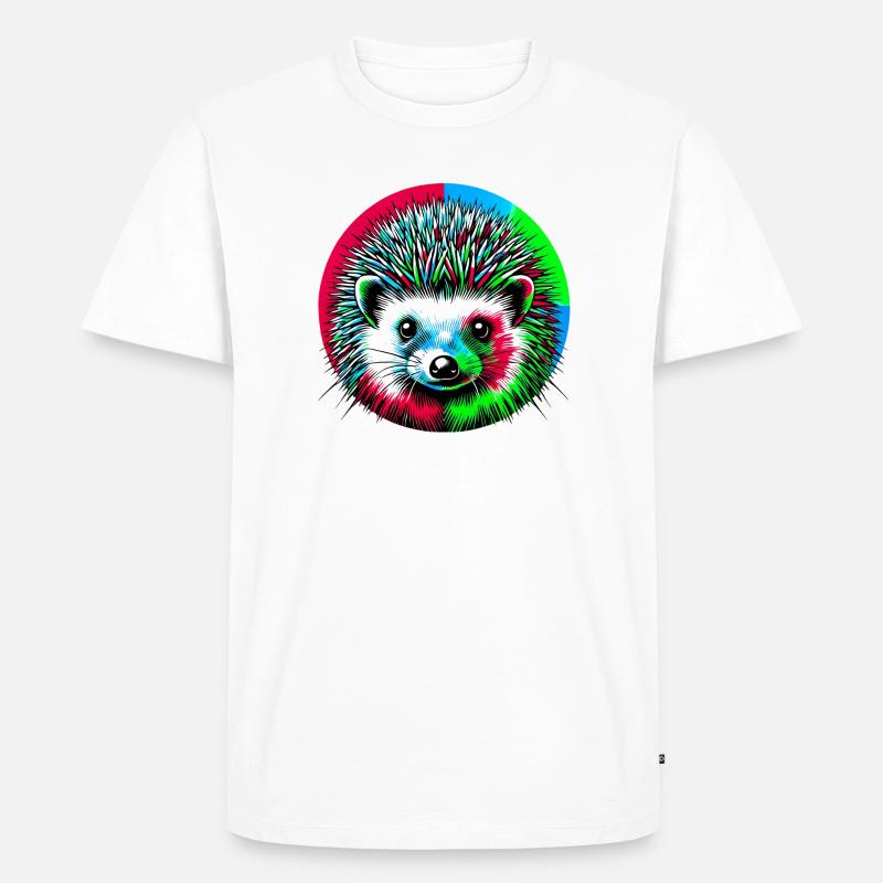 Igel - Männer Premium Bio T-Shirt - Weiß