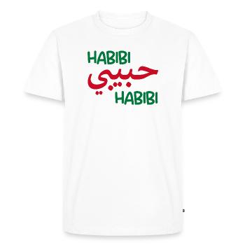 Habibi - T-shirt Premium bio Homme - blanc - Devant - Nico (187cm)