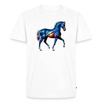 Horse - Men's Premium Organic T-Shirt - white - Front - Nico (187cm)