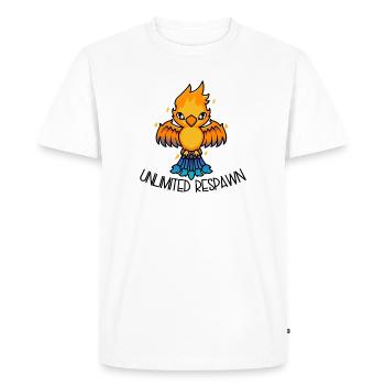 Réapparition illimitée – Dessin animé du Phénix mignon - T-shirt Premium bio Homme - blanc - Devant - Nico (187cm)