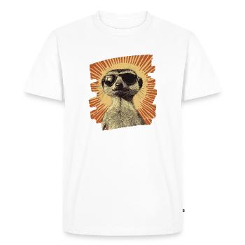 Suricate Rétro - T-shirt Premium bio Homme - blanc - Devant - Nico (187cm)