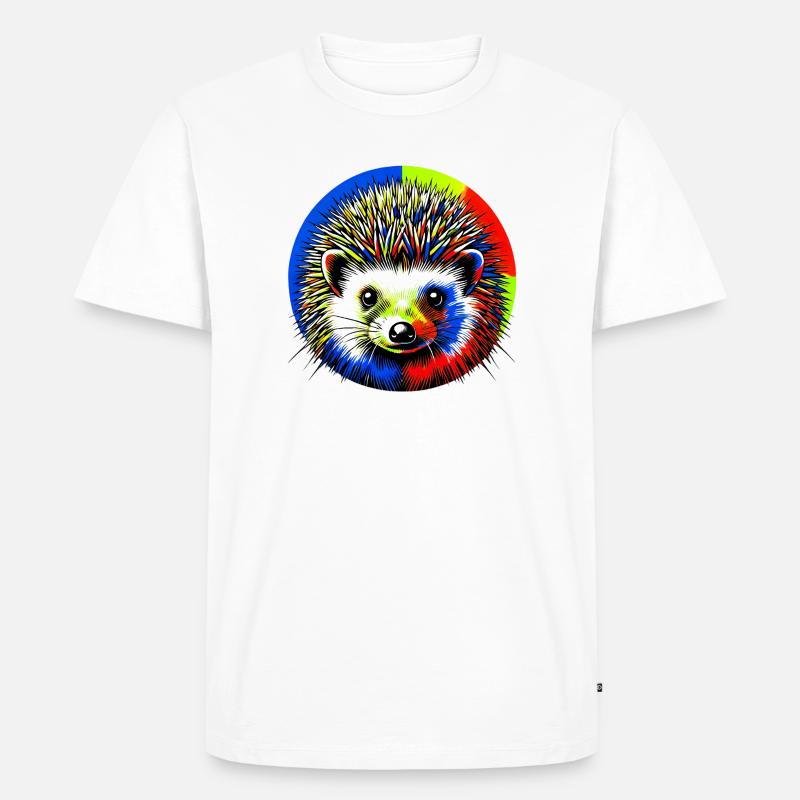 Igel - Männer Premium Bio T-Shirt - Weiß