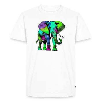 Elephant - Men's Premium Organic T-Shirt - white - Front - Nico (187cm)