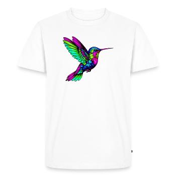 Colibri - T-shirt Premium bio Homme - blanc - Devant - Nico (187cm)