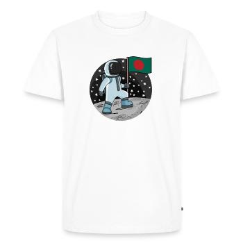Drapeau des astronautes du Bangladesh - T-shirt Premium bio Homme - blanc - Devant - Nico (187cm)