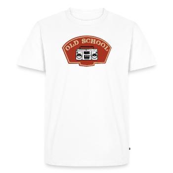 Old school - T-shirt Premium bio Homme - blanc - Devant - Nico (187cm)