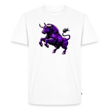 Bull - Men's Premium Organic T-Shirt - white - Front - Nico (187cm)