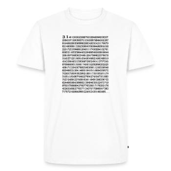 Happy Pi Day - Men's Premium Organic T-Shirt - white - Front - Nico (187cm)