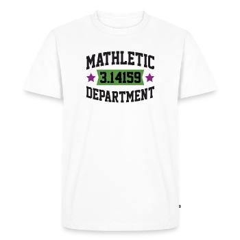 Département Mathletic - T-shirt Premium bio Homme - blanc - Devant - Nico (187cm)