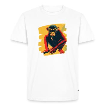 Atèle - T-shirt Premium bio Homme - blanc - Devant - Nico (187cm)